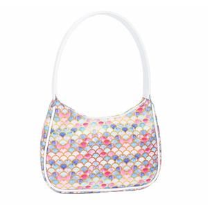 Sequined Mermaid Pattern Print Shoulder Bag Clutch Purse Underarm :P